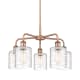 A thumbnail of the Innovations Lighting 516-5CR-15-23 Cobbleskill Chandelier Antique Copper / Deco Swirl