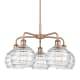 A thumbnail of the Innovations Lighting 516-5CR-16-26 Athens Deco Swirl Chandelier Antique Copper / Clear Deco Swirl