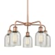 A thumbnail of the Innovations Lighting 516-5CR-15-23 Caledonia Chandelier Antique Copper / Mica