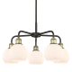 A thumbnail of the Innovations Lighting 516-5CR-15-24 Athens Chandelier Black Antique Brass / Matte White