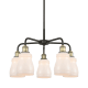 A thumbnail of the Innovations Lighting 516-5CR-15-23 Ellery Chandelier Black Antique Brass / White