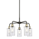 A thumbnail of the Innovations Lighting 516-5CR-15-22 Clymer Chandelier Black Antique Brass / Seedy
