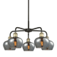 A thumbnail of the Innovations Lighting 516-5CR-14-25 Fenton Chandelier Black Antique Brass / Plated Smoke
