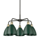 A thumbnail of the Innovations Lighting 516-5CR-16-26 Ballston Dome Chandelier Black Antique Brass / Green