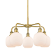 A thumbnail of the Innovations Lighting 516-5CR-15-24 Belfast Chandelier Brushed Brass / Matte White