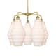 A thumbnail of the Innovations Lighting 516-5CR-23-26 Cascade Chandelier Brushed Brass / White