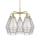 A thumbnail of the Innovations Lighting 516-5CR-23-26 Cascade Chandelier Brushed Brass / Clear