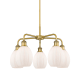 A thumbnail of the Innovations Lighting 516-5CR-16-24 Eaton Chandelier Brushed Brass / Matte White