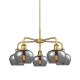 A thumbnail of the Innovations Lighting 516-5CR-14-25 Fenton Chandelier Brushed Brass / Plated Smoke