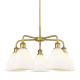 A thumbnail of the Innovations Lighting 516-5CR-16-26 Bristol Glass Chandelier Brushed Brass / Matte White