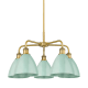 A thumbnail of the Innovations Lighting 516-5CR-16-26 Ballston Dome Chandelier Brushed Brass / Seafoam