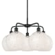 A thumbnail of the Innovations Lighting 516-5C-18-28-White Mouchette-Indoor Chandelier Matte Black / White Mouchette