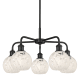 A thumbnail of the Innovations Lighting 516-5C-14-24-White Mouchette-Indoor Chandelier Matte Black / White Mouchette