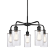 A thumbnail of the Innovations Lighting 516-5CR-15-22 Clymer Chandelier Matte Black / Clear