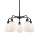 A thumbnail of the Innovations Lighting 516-5CR-16-24 Eaton Chandelier Matte Black / Matte White