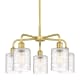 A thumbnail of the Innovations Lighting 516-5CR-15-23 Cobbleskill Chandelier Satin Gold / Deco Swirl
