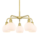 A thumbnail of the Innovations Lighting 516-5CR-15-24 Athens Chandelier Satin Gold / Matte White