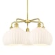 A thumbnail of the Innovations Lighting 516-5C-18-28-White Venetian-Indoor Chandelier Satin Gold / White Venetian