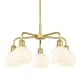 A thumbnail of the Innovations Lighting 516-5C-14-24-White Venetian-Indoor Chandelier Satin Gold / White Venetian