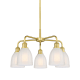 A thumbnail of the Innovations Lighting 516-5CR-15-24 Brookfield Chandelier Satin Gold / White