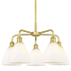 A thumbnail of the Innovations Lighting 516-5CR-16-26 Bristol Glass Chandelier Satin Gold / Matte White