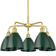 A thumbnail of the Innovations Lighting 516-5CR-16-26 Ballston Dome Chandelier Satin Gold / Green