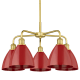 A thumbnail of the Innovations Lighting 516-5CR-16-26 Ballston Dome Chandelier Satin Gold / Red