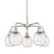 A thumbnail of the Innovations Lighting 516-5CR-15-24 Belfast Chandelier Satin Nickel / Deco Swirl