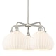 A thumbnail of the Innovations Lighting 516-5C-18-28-White Venetian-Indoor Chandelier Satin Nickel / White Venetian