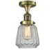 A thumbnail of the Innovations Lighting 517-1CH Chatham Antique Brass / Clear Fluted