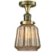 A thumbnail of the Innovations Lighting 517-1CH Chatham Antique Brass / Mercury Fluted