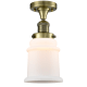 A thumbnail of the Innovations Lighting 517-1CH Canton Antique Brass / Matte White Cased