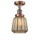 A thumbnail of the Innovations Lighting 517-1CH Chatham Antique Copper / Mercury Fluted