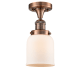 A thumbnail of the Innovations Lighting 517-1CH Small Bell Antique Copper / Matte White Cased