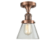 A thumbnail of the Innovations Lighting 517-1CH Small Cone Antique Copper / Clear