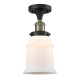 A thumbnail of the Innovations Lighting 517-1CH Canton Black / Antique Brass / Matte White Cased