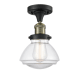 A thumbnail of the Innovations Lighting 517-1CH Olean Black Antique Brass / Clear