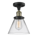 A thumbnail of the Innovations Lighting 517-1C Large Cone Black Antique Brass / Clear