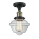 A thumbnail of the Innovations Lighting 517-1CH Small Oxford Black Antique Brass / Clear