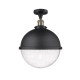 A thumbnail of the Innovations Lighting 517-1CH-18-13 Hampden Semi-Flush Black Antique Brass / Seedy