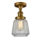 A thumbnail of the Innovations Lighting 517-1CH Chatham Brushed Brass / Clear Fluted