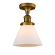 A thumbnail of the Innovations Lighting 517-1CH Large Cone Brushed Brass / Matte White Cased