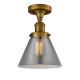 A thumbnail of the Innovations Lighting 517-1CH Large Cone Brushed Brass / Smoked