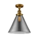 A thumbnail of the Innovations Lighting 517 X-Large Cone Brushed Brass / Plated Smoke
