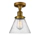 A thumbnail of the Innovations Lighting 517-1CH Large Cone Brushed Brass / Seedy