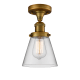 A thumbnail of the Innovations Lighting 517-1CH Small Cone Brushed Brass / Clear