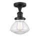 A thumbnail of the Innovations Lighting 517-1CH Olean Matte Black / Clear