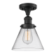 A thumbnail of the Innovations Lighting 517-1CH Large Cone Matte Black / Clear