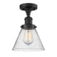 A thumbnail of the Innovations Lighting 517-1CH Large Cone Matte Black / Seedy