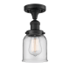 A thumbnail of the Innovations Lighting 517-1CH Small Bell Matte Black / Clear